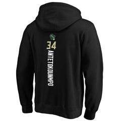 Giannis Antetokounmpo Milwaukee Bucks Playmaker Name & Number Pullover Hoodie