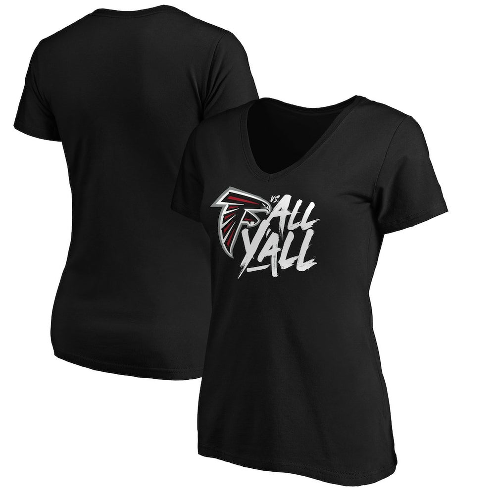 Women's Falcons vs. All Y'all V-Neck T-Shirt - Atlanta Falcons T-shirts