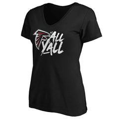 Women's Falcons vs. All Y'all V-Neck T-Shirt - Atlanta Falcons T-shirts