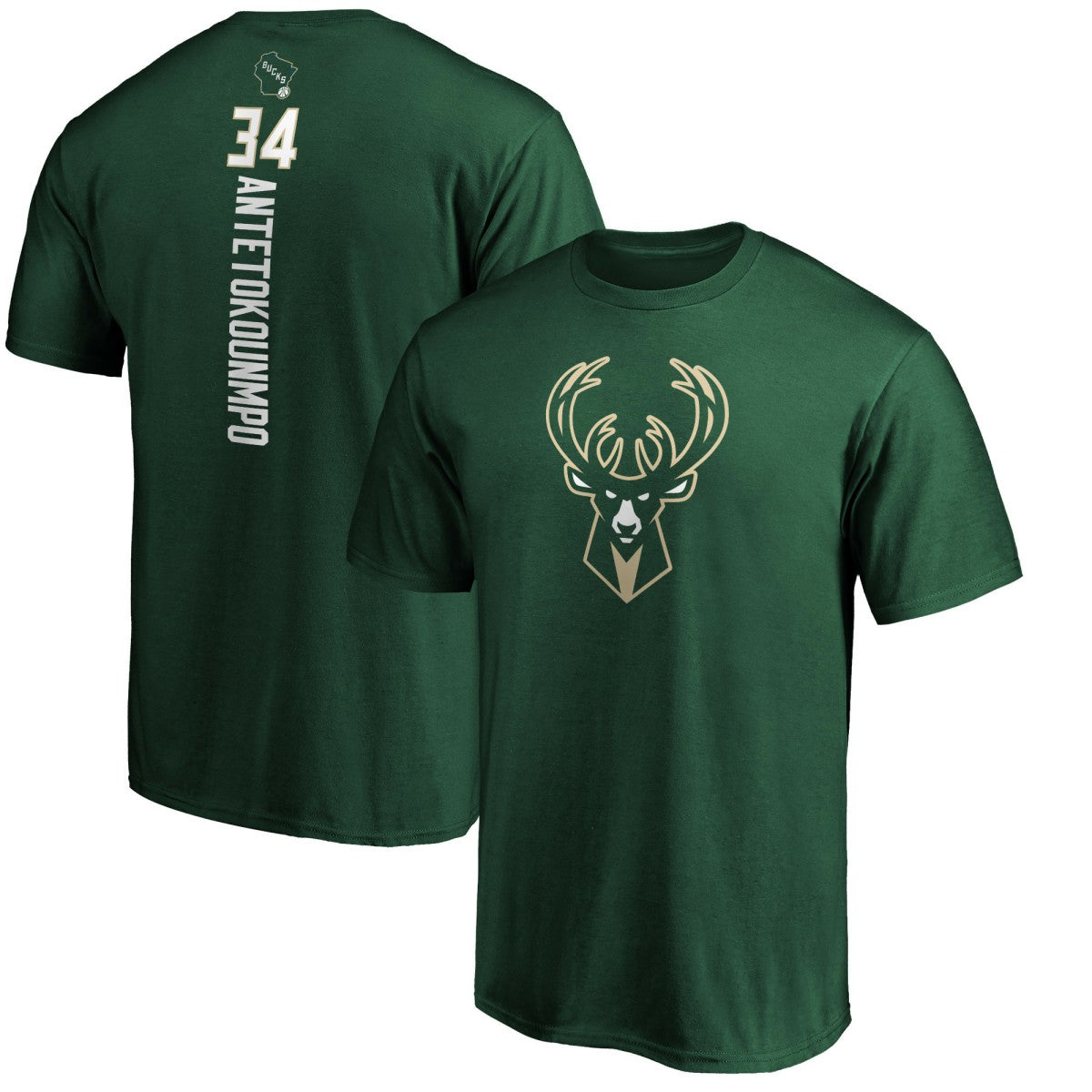 Fanatics Giannis Antetokounmpo Milwaukee Bucks Playmaker Name & Number T-Shirt