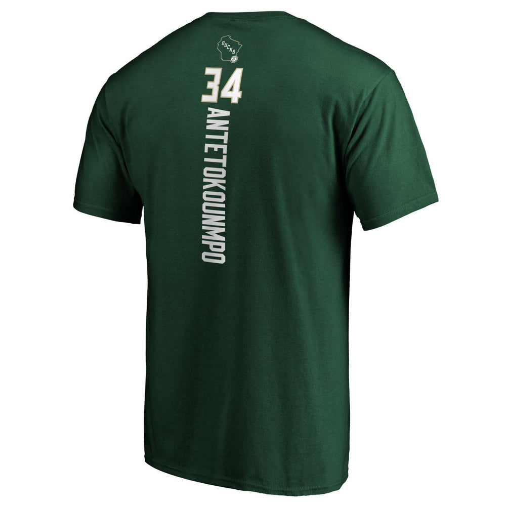 Fanatics Giannis Antetokounmpo Milwaukee Bucks Playmaker Name & Number T-Shirt