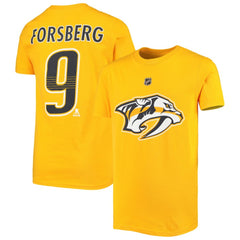 NHL Filip Forsberg Nashville Predators Youth Player Name & Number T-Shirt