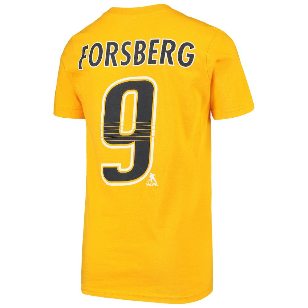NHL Filip Forsberg Nashville Predators Youth Player Name & Number T-Shirt