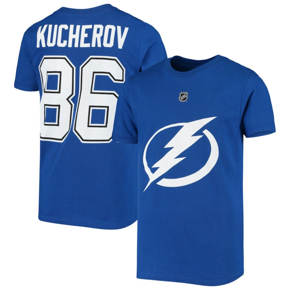 NHL Nikita Kucherov Tampa Bay Lightning Youth Player Name & Number T-Shirt