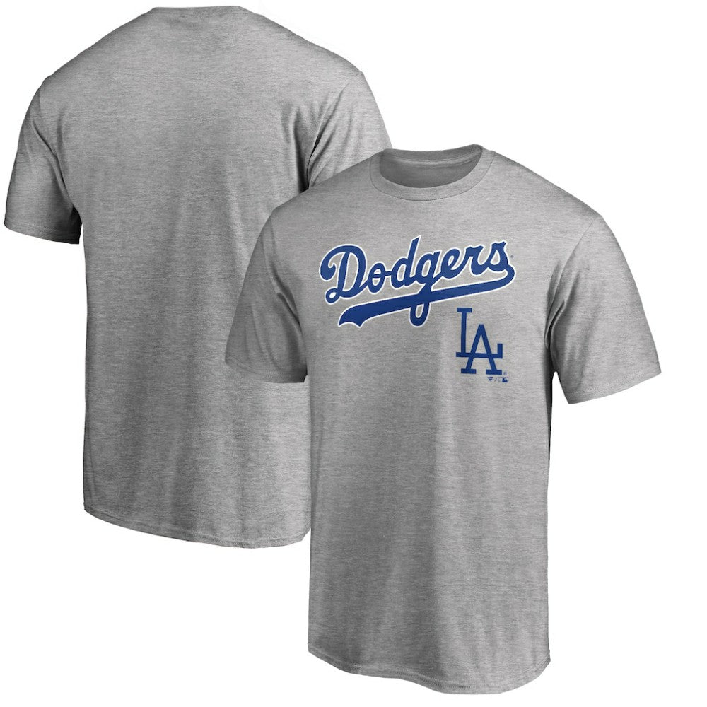 Heathered Gray Los Angeles Dodgers Cooperstown Wahconah T-Shirt