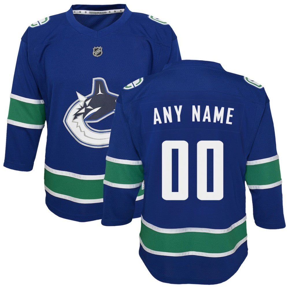NHL Vancouver Canucks Youth Replica Custom Jersey