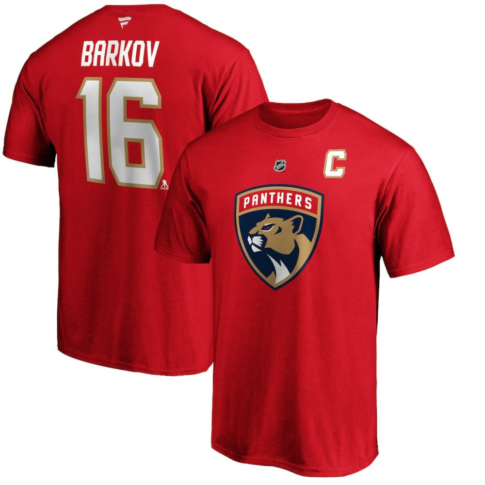 NHL Aleksander Barkov Florida Panthers Fanatics Authentic Stack Player Name & Number T-Shirt