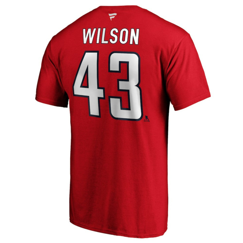 NHL Tom Wilson Washington Capitals Fanatics Authentic Stack Player Name & Number T-Shirt