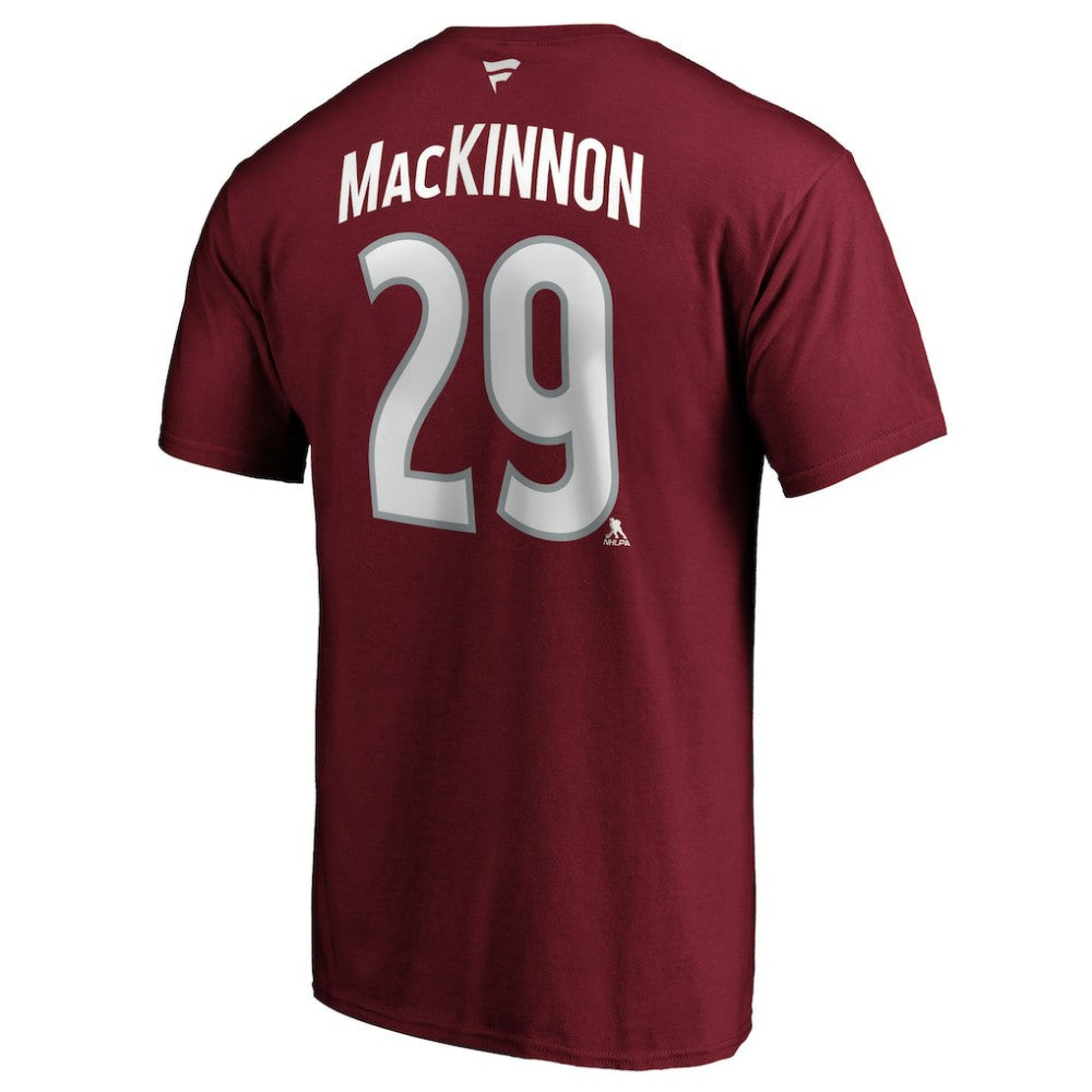 NHL Nathan MacKinnon Colorado Avalanche Fanatics Authentic Stack Player Name & Number T-Shirt