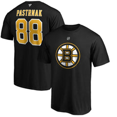NHL David Pastrnak Boston Bruins Fanatics Authentic Stack Player Name & Number T-Shirt