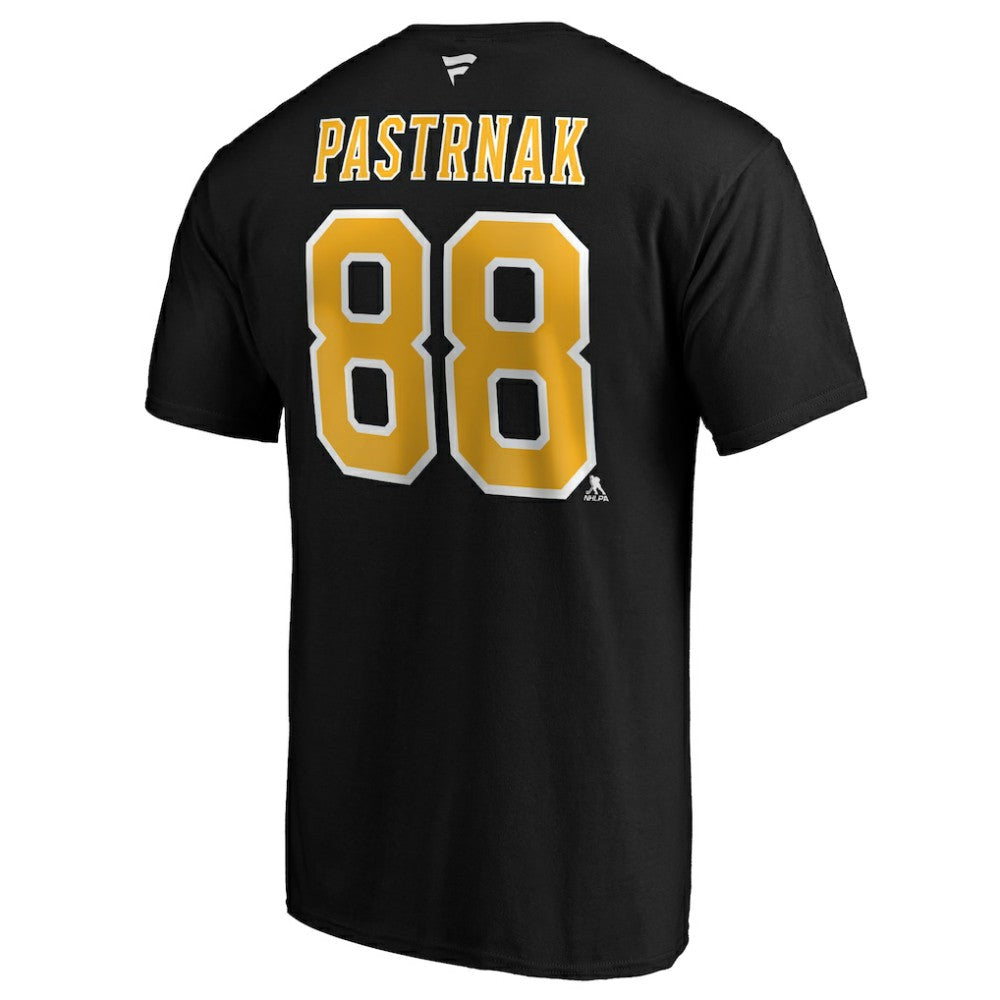 NHL David Pastrnak Boston Bruins Fanatics Authentic Stack Player Name & Number T-Shirt