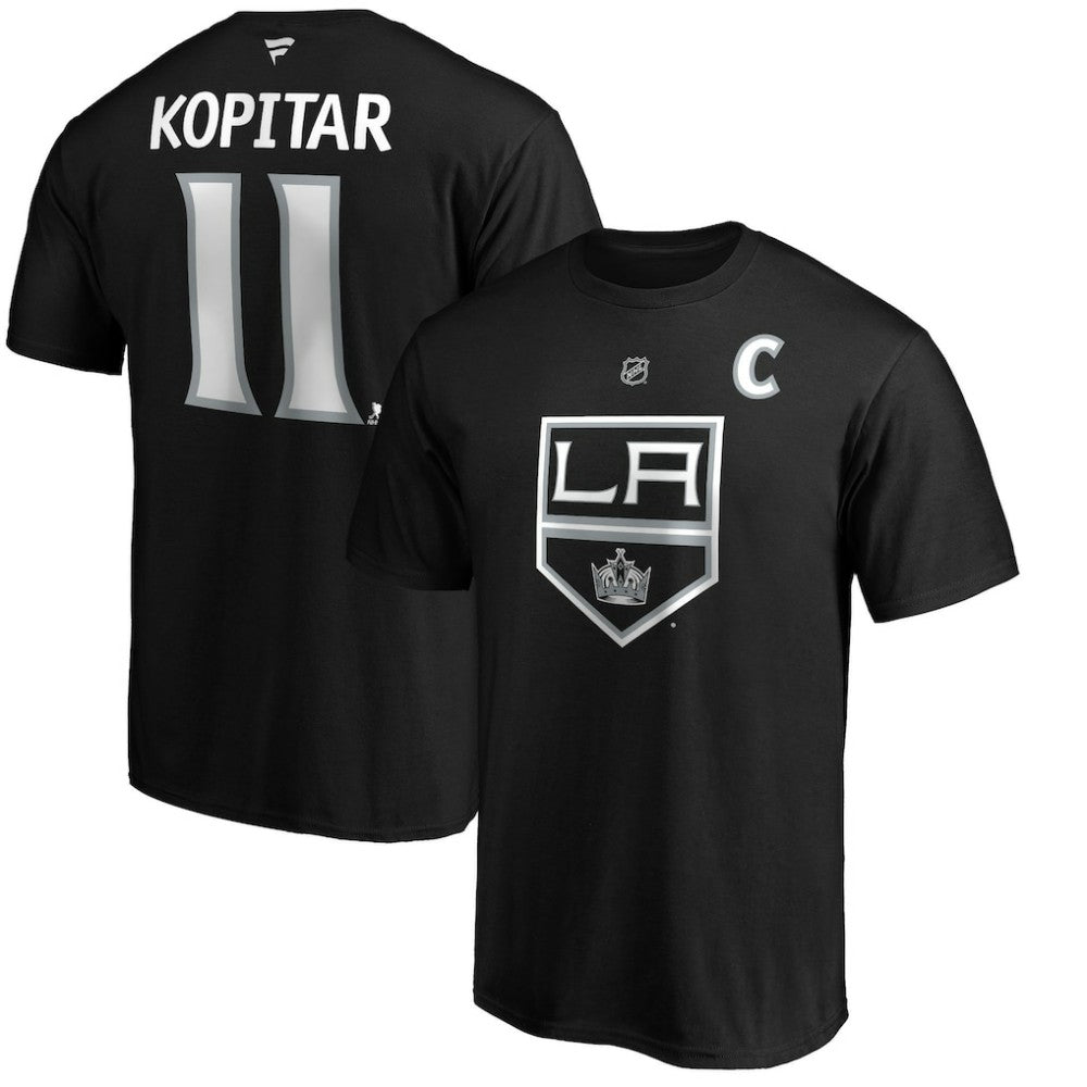 NHL Anze Kopitar Los Angeles Kings Fanatics Authentic Stack Player Name & Number T-Shirt