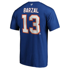 NHL Mathew Barzal New York Islanders Fanatics Authentic Stack Player Name & Number T-Shirt