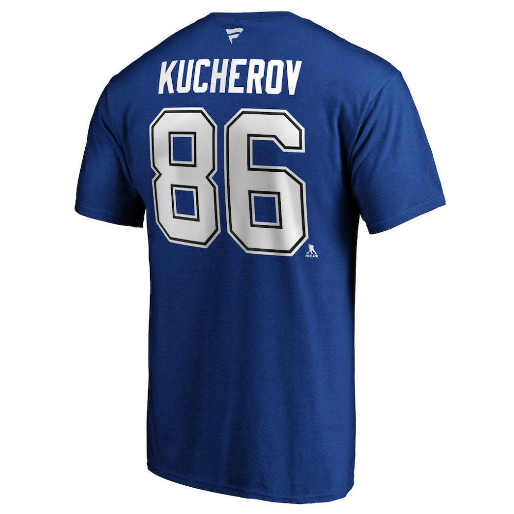 NHL Nikita Kucherov Tampa Bay Lightning Fanatics Authentic Stack Player Name & Number T-Shirt