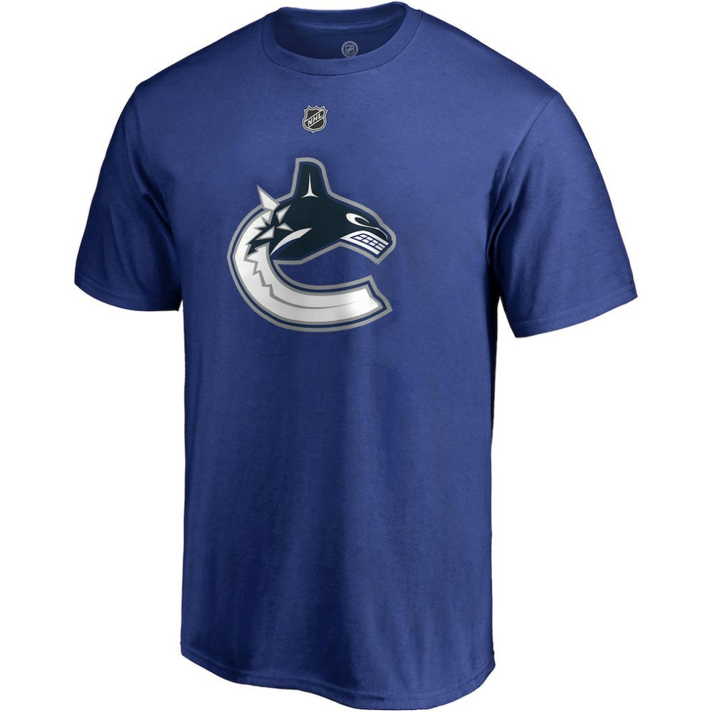 NHL Elias Pettersson Vancouver Canucks Fanatics Authentic Stack Player Name & Number T-Shirt