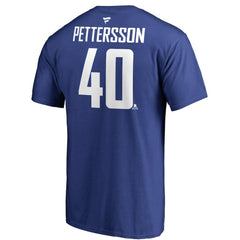 NHL Elias Pettersson Vancouver Canucks Fanatics Authentic Stack Player Name & Number T-Shirt