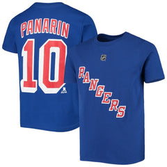 NHL Artemi Panarin New York Rangers Youth Player Name & Number T-Shirt