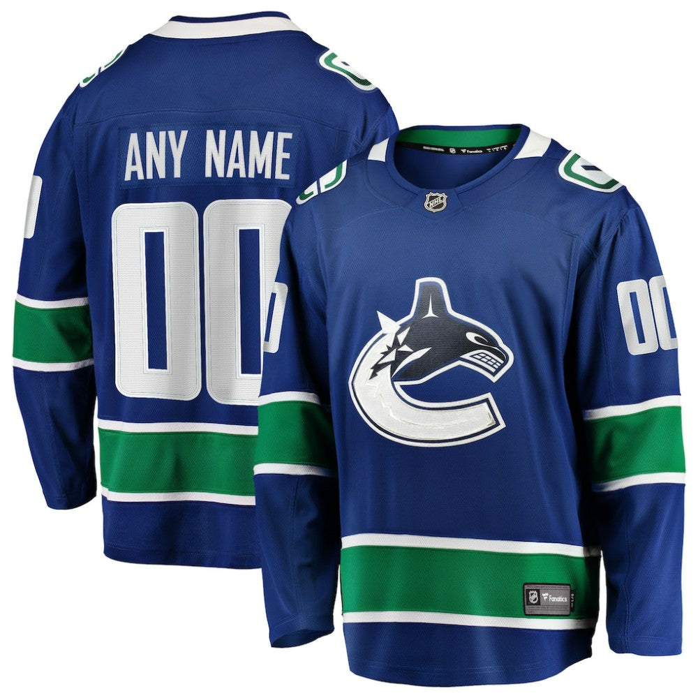 NHL Vancouver Canucks Fanatics Home Team Breakaway Custom Jersey