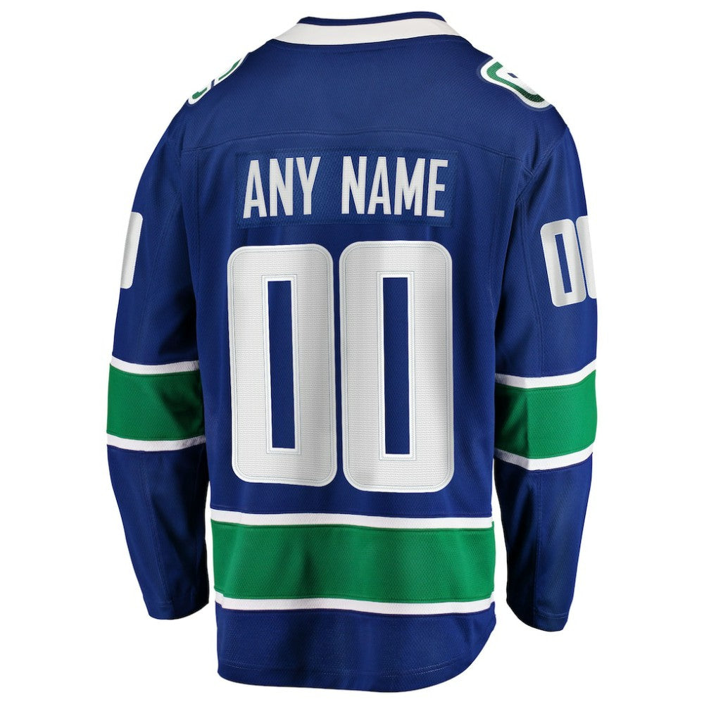 NHL Vancouver Canucks Fanatics Home Team Breakaway Custom Jersey