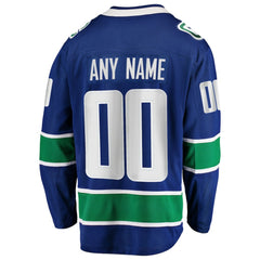 NHL Vancouver Canucks Fanatics Home Team Breakaway Custom Jersey
