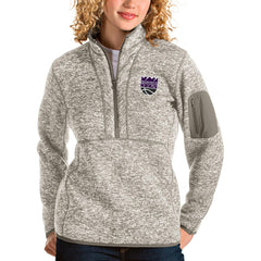 Sacramento Kings Antigua Women's Fortune Quarter-Zip Pullover Jacket