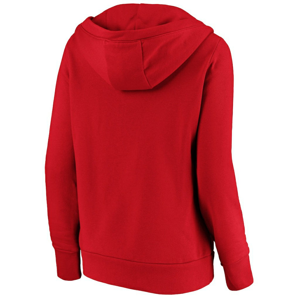 Women's Primary Team Logo V-Neck Pullover Hoodie - Kansas City Chiefs Hoodies