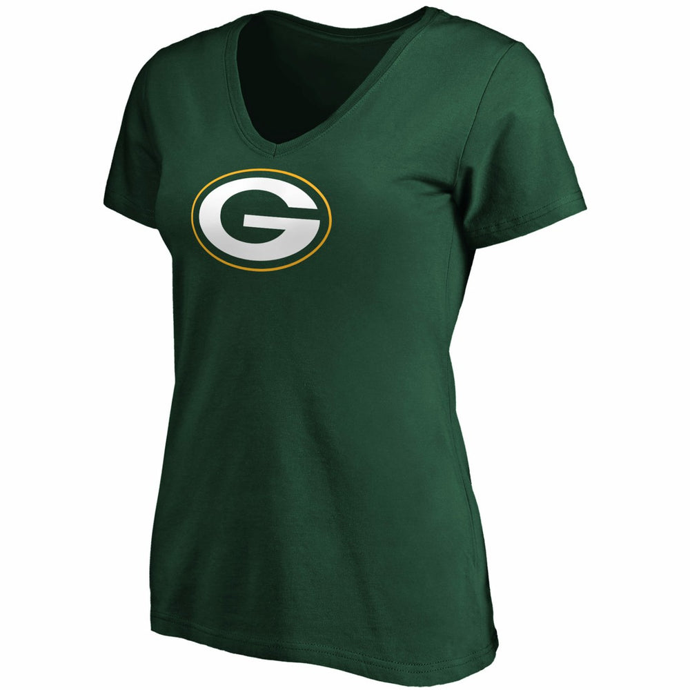 Women's Primary Logo V-Neck T-Shirt - Green Bay Packers T-shirts