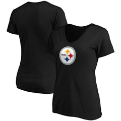 Women's Primary Logo V-Neck T-Shirt - Pittsburgh Steelers T-shirts