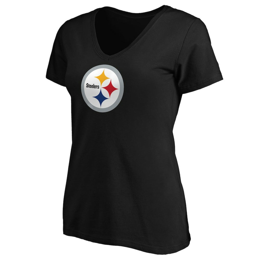 Women's Primary Logo V-Neck T-Shirt - Pittsburgh Steelers T-shirts