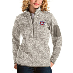 NHL Montreal Canadiens Antigua Women's Fortune Half-Zip Sweatshirt