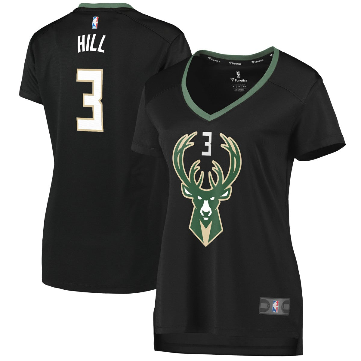 Fanatics George Hill Milwaukee Bucks Women's Fast Break Replica Player Jersey