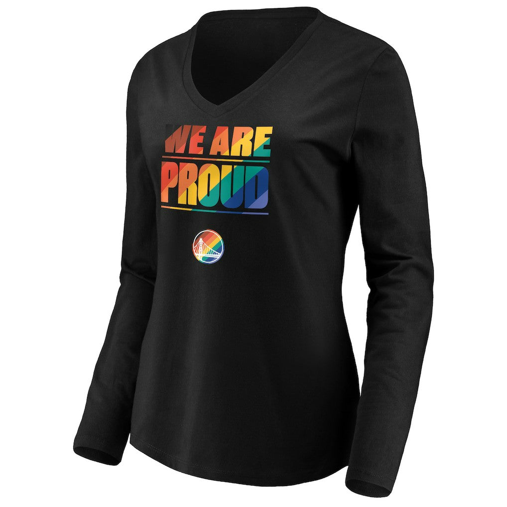 Golden State Warriors Women's We Are Proud Long Sleeve V-Neck T-Shirt sale