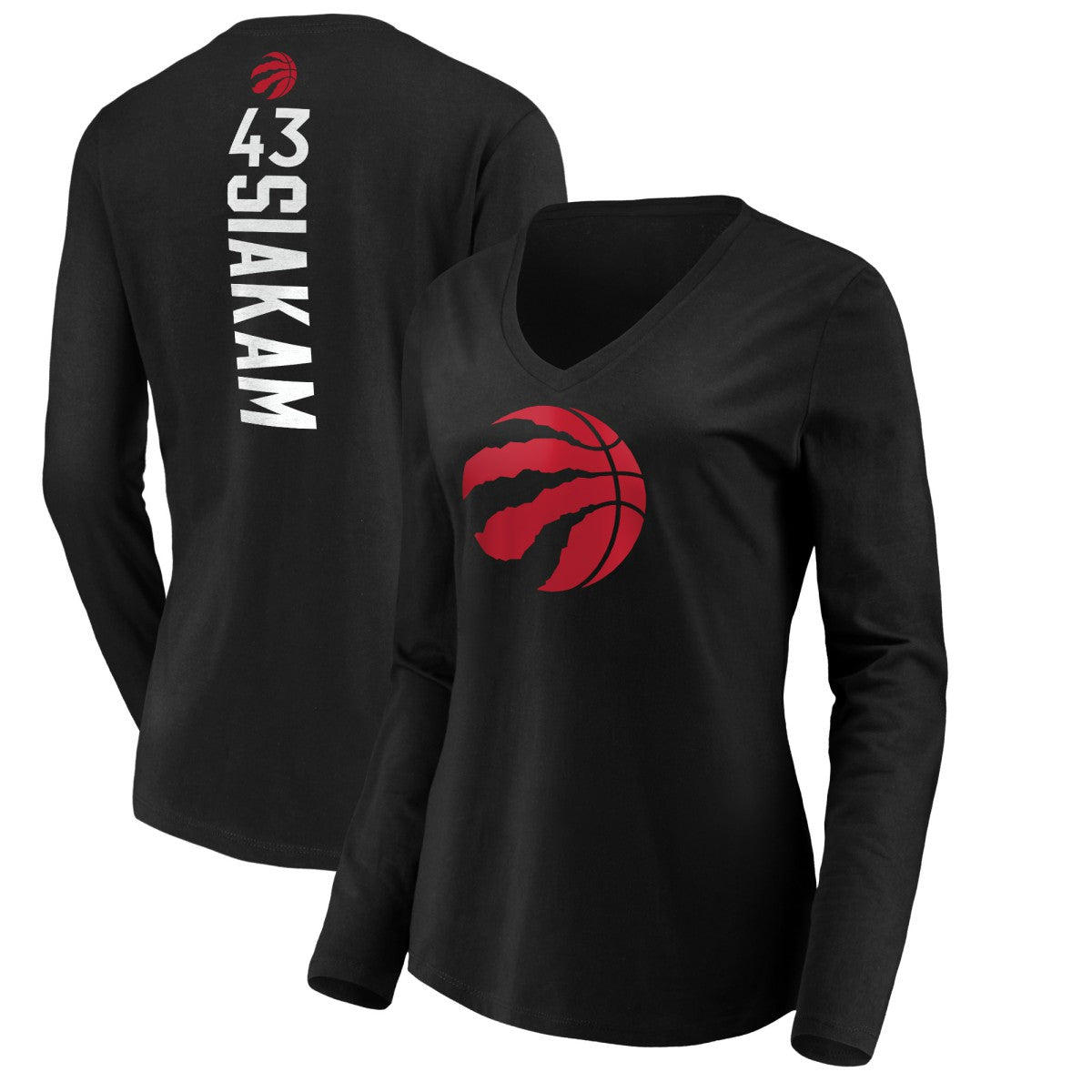 Fanatics Pascal Siakam Toronto Raptors Women's Playmaker Name & Number Long Sleeve T-Shirt