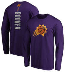 Devin Booker Phoenix Suns Playmaker Name & Number Long Sleeve T-Shirt