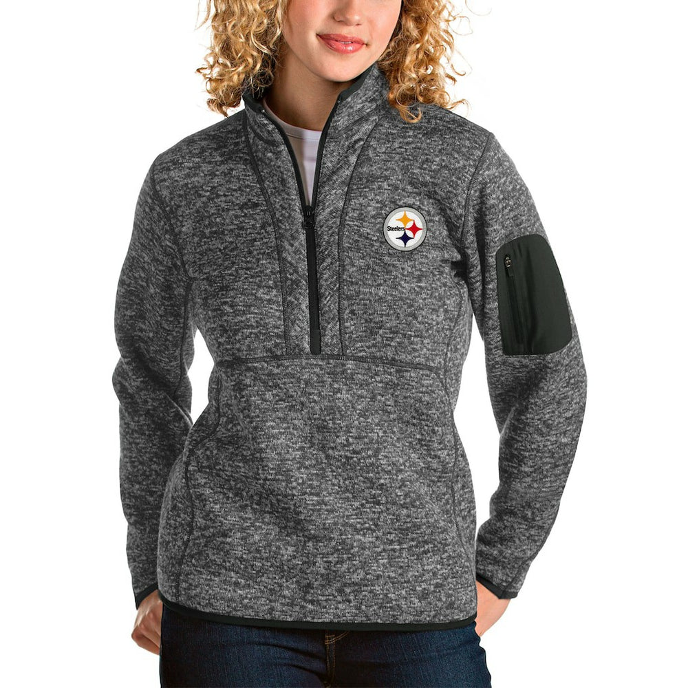 Antigua Women's Fortune Half-Zip Pullover Jacket - Pittsburgh Steelers Pullover