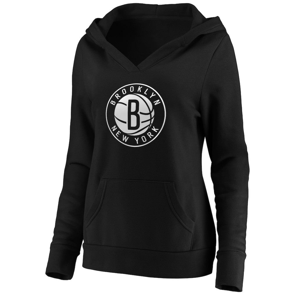 Fanatics Brooklyn Nets Women's Primary Logo V-Neck Pullover Hoodie