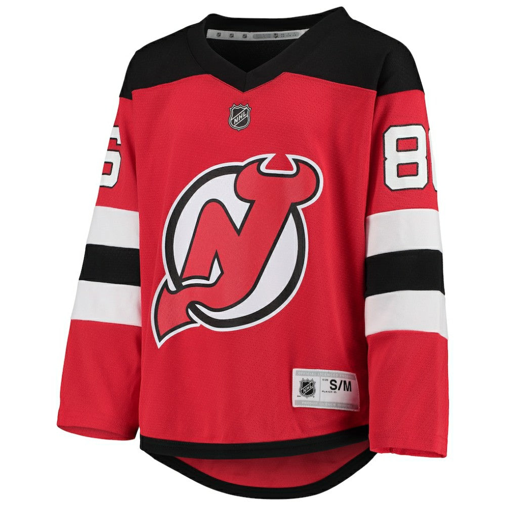 NHL Jack Hughes New Jersey Devils Youth Home Player Replica Jersey