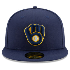 Navy Milwaukee Brewers New Era Home Authentic Collection On-Field 59FIFTY Fitted Hat