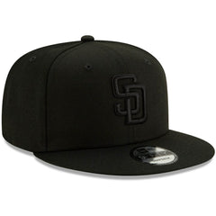 Black San Diego Padres New Era Black on Black 9FIFTY Snapback Adjustable Hat