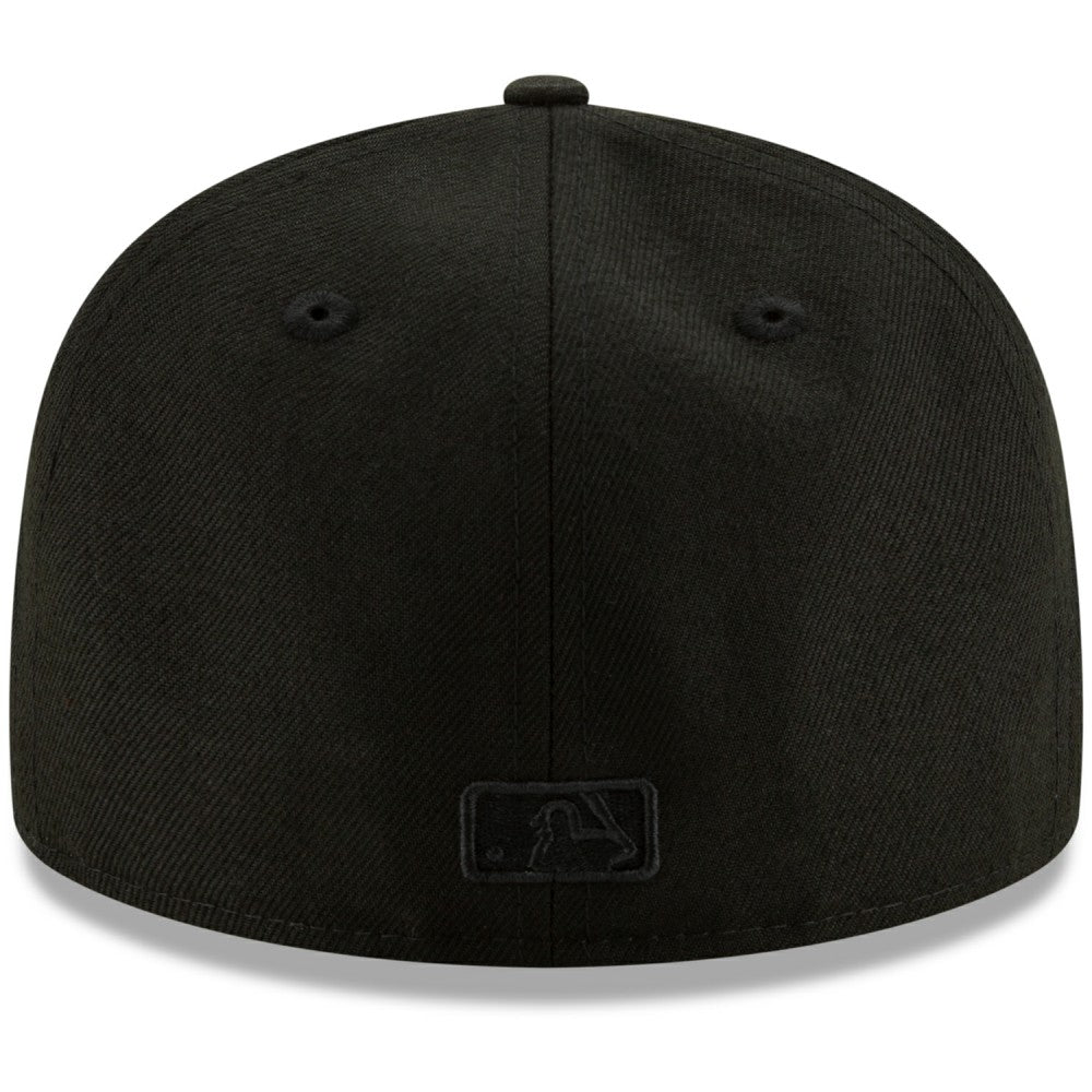Black Milwaukee Brewers New Era Black on Black 59FIFTY Fitted Hat