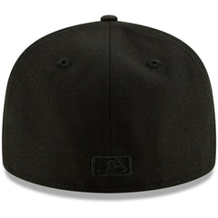 Black Milwaukee Brewers New Era Black on Black 59FIFTY Fitted Hat