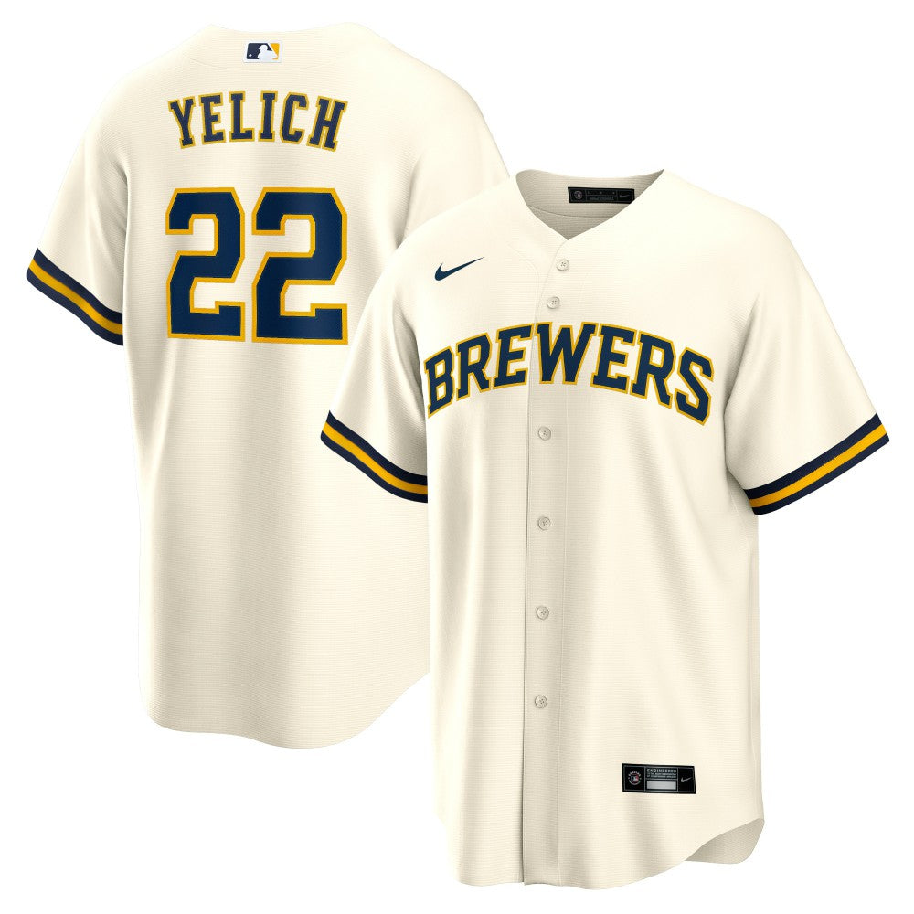 Cream Christian Yelich Milwaukee Brewers Nike Home Replica Player Jersey