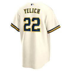 Cream Christian Yelich Milwaukee Brewers Nike Home Replica Player Jersey