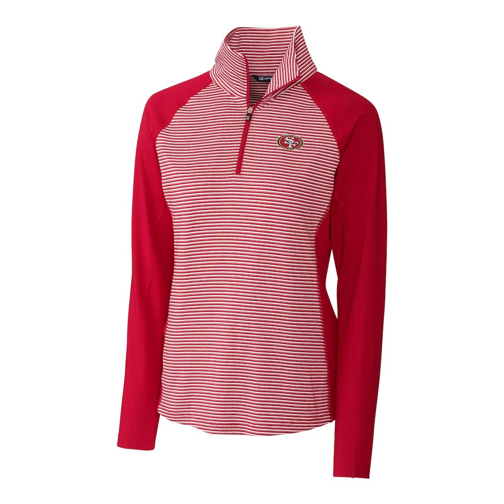 Cutter & Buck Women's Forge Tonal Stripe Half-Zip Pullover Jacket - San Francisco 49ers Pullover