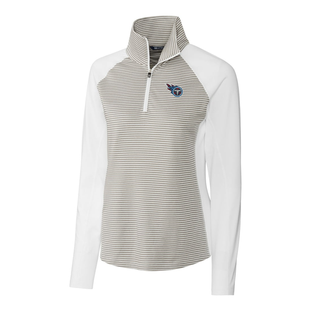 Cutter & Buck Women's Forge Tonal Stripe Half-Zip Pullover Jacket - Tennessee Titans Pullover