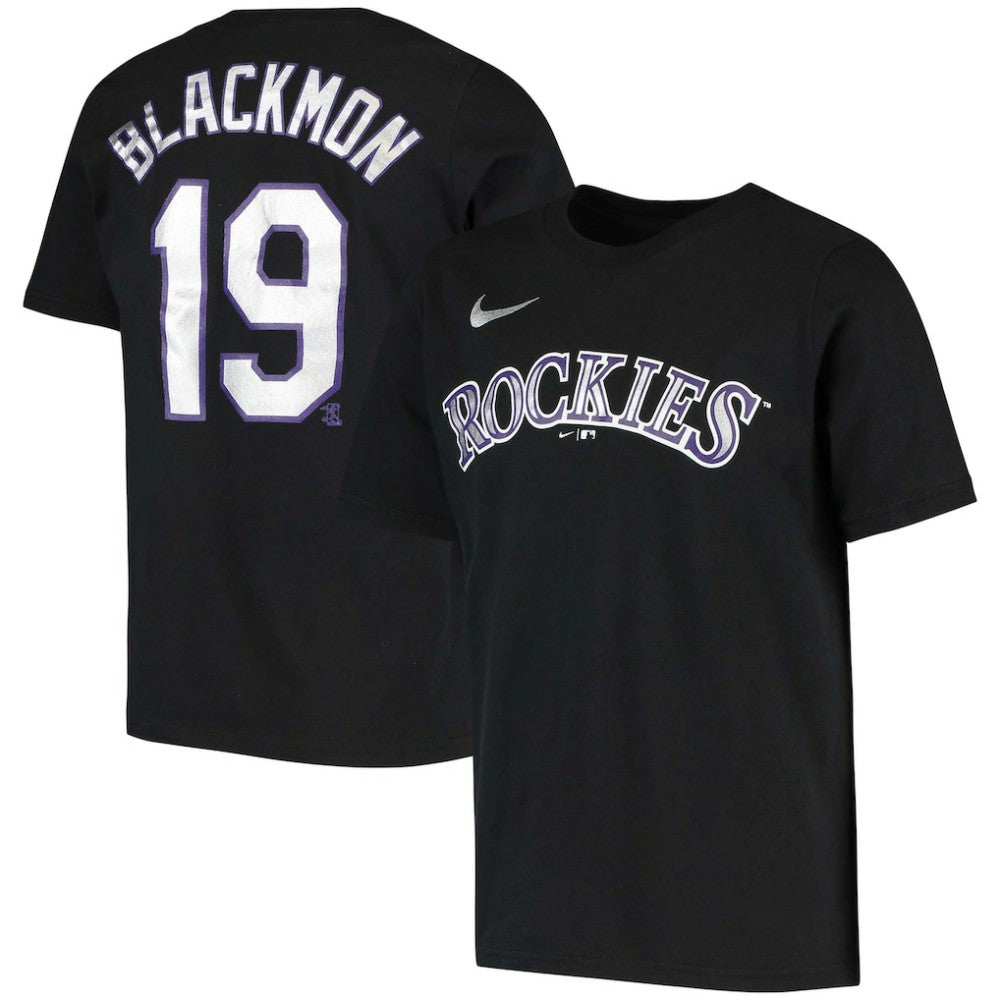 Black Charlie Blackmon Colorado Rockies Nike Youth Name & Number T-Shirt