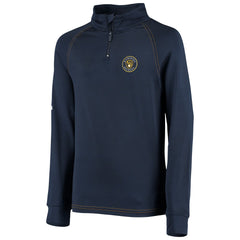 Navy Milwaukee Brewers Stitches Youth Raglan Quarter-Zip Jacket