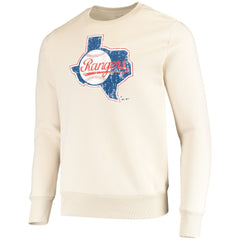 Oatmeal Texas Rangers Majestic Threads Fleece Pullover Sweatshirt
