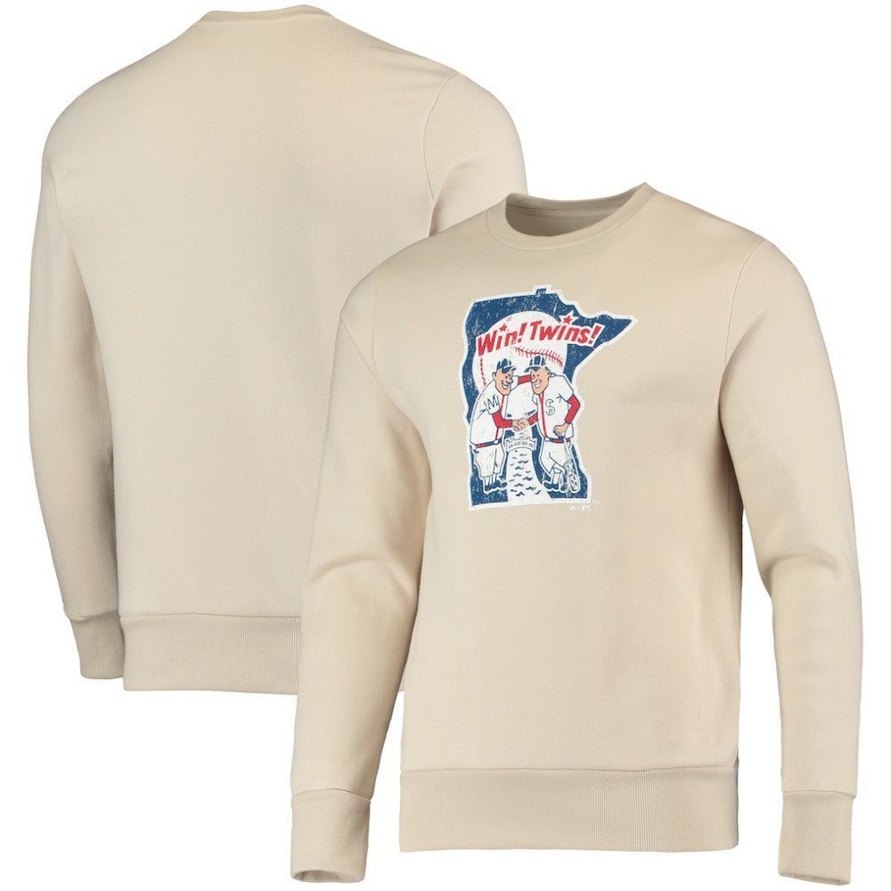 Oatmeal Minnesota Twins Majestic Threads Fleece Pullover Sweatshirt