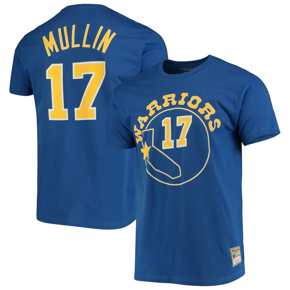 Mitchell & Ness Chris Mullin Golden State Warriors Hardwood Classics Name & Number Team T-Shirt sale